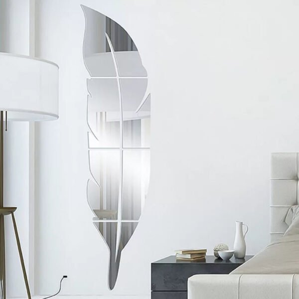 Silver Acrylic Leaf Mirror  (58)58 total reviews